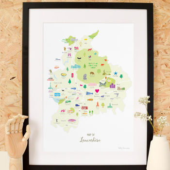 Personalised Lancashire Map: Add Favourite Places, 2 of 4