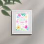 Personalised Flower Power Children’s Nursery Framed Print, thumbnail 5 of 10