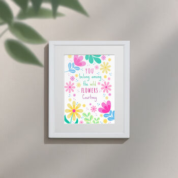 Personalised Flower Power Children’s Nursery Framed Print, 5 of 10