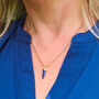 The En Pointe Lapis Lazuli Necklace, Gold, thumbnail 2 of 7