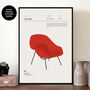 Womb Chair Furniture Design Print, thumbnail 1 of 5