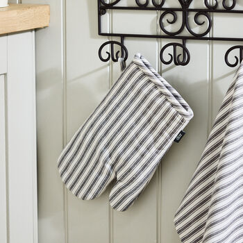 Grey Striped Cotton Apron, 5 of 5