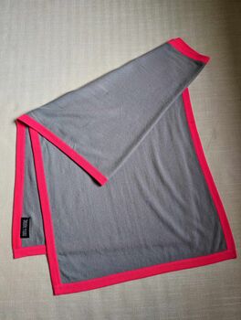 Personalised Grey Neon Pink 100% Cashmere Wrap Gift, 5 of 8