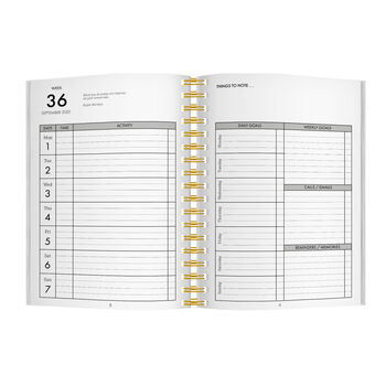 Personalised Lines Combined Diary And Notebook, 6 of 9