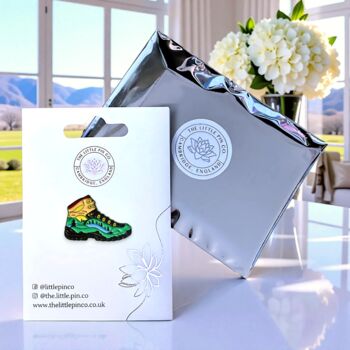 Hiking Rambling Climbing Outdoor Boot Enamel Pin, 2 of 8
