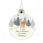 Personalised Reindeer Glass Christmas Bauble, thumbnail 4 of 4