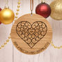 Personalised Wooden Heart Christmas Decoration, thumbnail 1 of 3