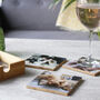 Set Of Bamboo Photo Coasters For Pet Dad, thumbnail 2 of 6
