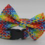 Geometric Rainbow Dog Bow Tie, thumbnail 5 of 5