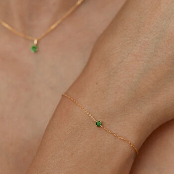 Small Birthstone Pendant Bracelet, 2 of 6