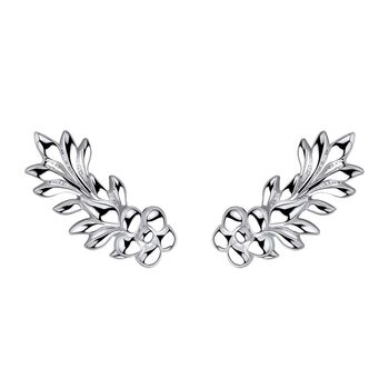 Sterling Silver Country Garden Crawler Earrings, 4 of 5