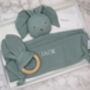 Personalised Bunny Comforter And Teether, thumbnail 2 of 4