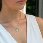 Initial Disc Necklace With Birthstone, thumbnail 6 of 12