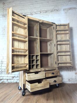 Xl Reclaimed Wood Drinks Storage Cabinet, 6 of 7