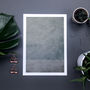 Two Toned Abstract Concrete Print – Blue And Grey, thumbnail 5 of 7
