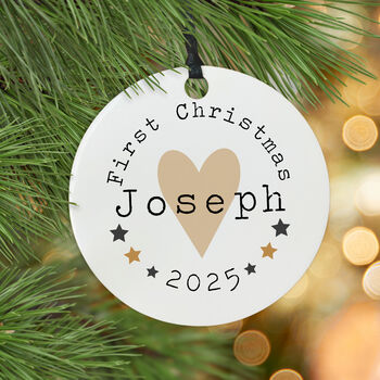 Baby's First Christmas Decoration With Card, 2 of 3