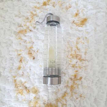 Citrine Crystal Glass Water Bottle For Optimism, 4 of 6