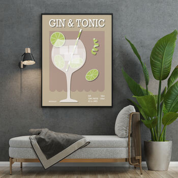 Gin And Tonic Print Four Colour Options, 7 of 8