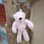 Willow The Plush Light Pink Teddy Bear Keyring, thumbnail 1 of 2