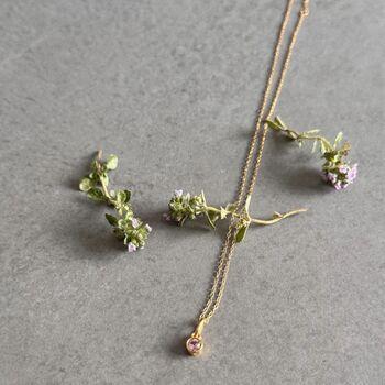 June Birthstone Alexandrite Gold Plated Necklace, 2 of 8