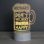 Personalised 'Beer Happy' LED Colour Changing Light, thumbnail 5 of 12