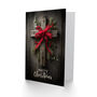 Wooden Cross With Pine Holly And Red Bow Christmas Card, thumbnail 2 of 4