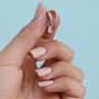 Moonstone Droplet Huggie Hoop Earrings In Sterling Silver, thumbnail 6 of 10