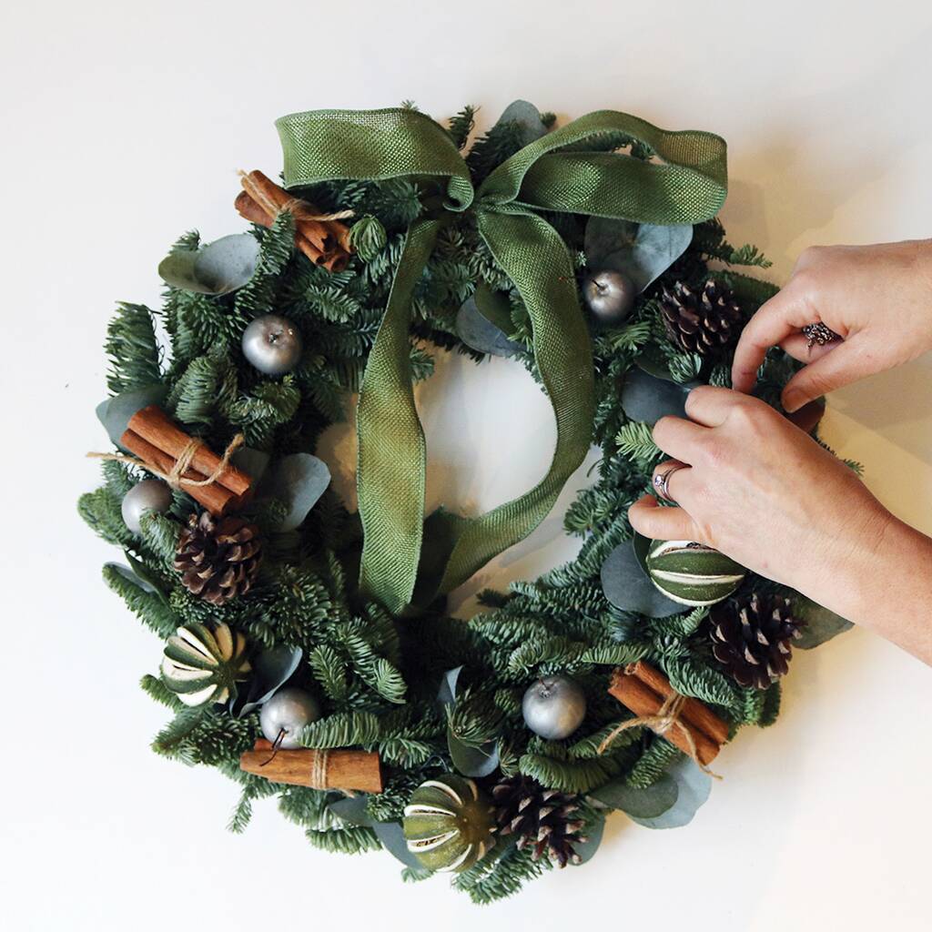 Diy Luxury Christmas Wreath Kit By FlowerBe  notonthehighstreet.com