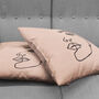 Abstract Face Pattern Pillow Cover With Soft Rose, thumbnail 4 of 7