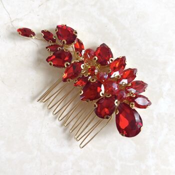 Delicate Red Hair Comb, 2 of 4