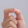 Sterling Silver Forget Me Not Flower Threader Earrings, thumbnail 4 of 10