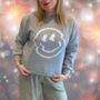 Happy Face Christmas Jumper / Sweatshirt Grey, thumbnail 1 of 3