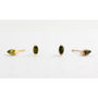 Green Tourmaline Leaf Stud Earrings, thumbnail 1 of 9