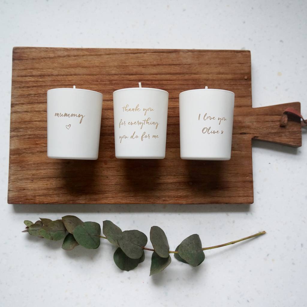 personalised mini candle gift set by illumer