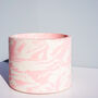 Handmade Pink And White Marble Plant Pot, thumbnail 2 of 4