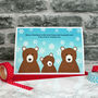 'Bear Family' Christmas Card For Grandparents / Parents, thumbnail 1 of 3