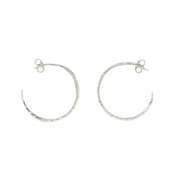 Fern Silver Hoop Earrings, 3 of 6