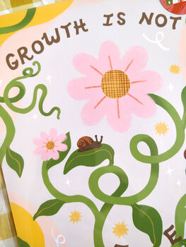 Growth Is Not Linear Art Print Unframed, 3 of 6