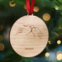 Wooden Personalised Cat Nose Christmas Tree Bauble, thumbnail 6 of 8