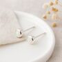 Sterling Silver Opal Micro Stud Earrings – 4mm, thumbnail 1 of 11