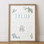 Personalised New Baby Birth Details Underwater Print, thumbnail 1 of 5