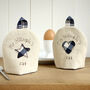 Personalised 45th, 65th Sapphire Anniversary Egg Cosies, thumbnail 8 of 8