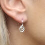 Sterling Silver Circle Drop Earrings, thumbnail 1 of 5