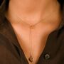 Heart Drop Lariat Circle Love Y Shape Necklace, thumbnail 3 of 9