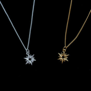 Star Necklace In Sterling Silver, 24ct Gold Vermeil, 5 of 10