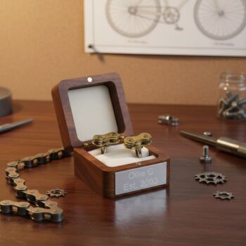 Personalised Bike Chain Cufflinks, 10 of 12
