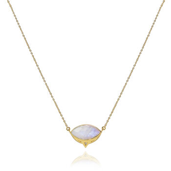 Gold Vermeil Iris Marquise Necklace, 3 of 4