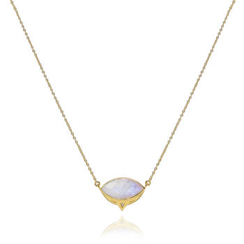 Gold Vermeil Iris Moonstone Necklace, 3 of 4