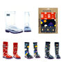 Squelch Transparent Wellies And Three Sock Set Hohoho, thumbnail 1 of 6