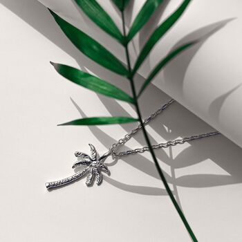 Oasis Palm Sterling Silver Necklace, 3 of 11
